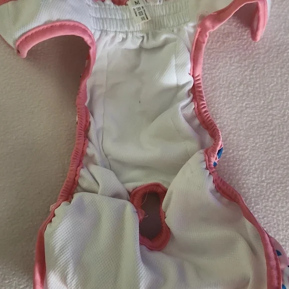Female Washable Doggy Wrap Diaper - Floral Pink - Picture 5 of 7